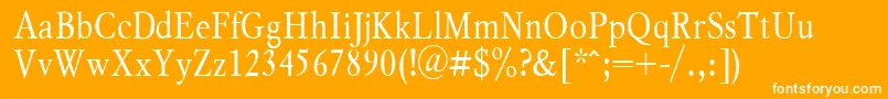 Myslnpla Font – White Fonts on Orange Background