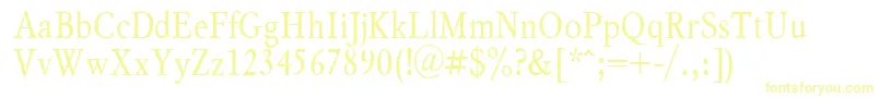 Myslnpla Font – Yellow Fonts on White Background