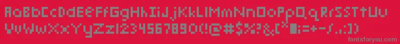 PixelmixMicro Font – Gray Fonts on Red Background