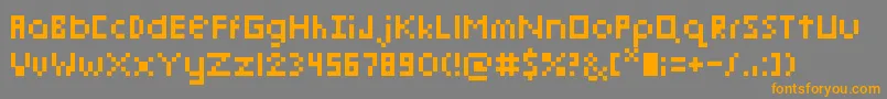 PixelmixMicro Font – Orange Fonts on Gray Background