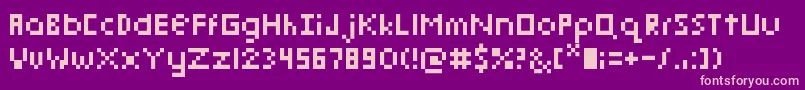 PixelmixMicro Font – Pink Fonts on Purple Background