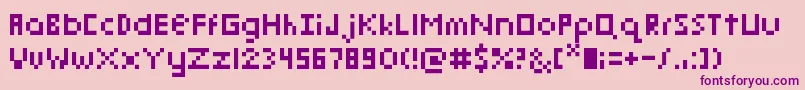 PixelmixMicro Font – Purple Fonts on Pink Background