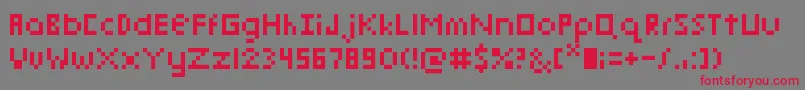 Подробнее о шрифте PixelmixMicro Шрифт PixelmixMicro – красные шрифты на сером фоне
