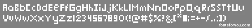 Czcionka PixelmixMicro – białe czcionki na szarym tle
