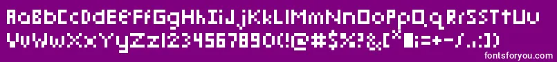 PixelmixMicro Font – White Fonts on Purple Background