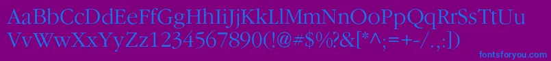 Agsaturdayc Font – Blue Fonts on Purple Background