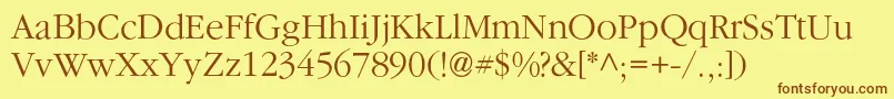 Agsaturdayc Font – Brown Fonts on Yellow Background