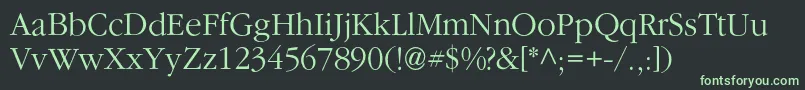 Agsaturdayc Font – Green Fonts on Black Background