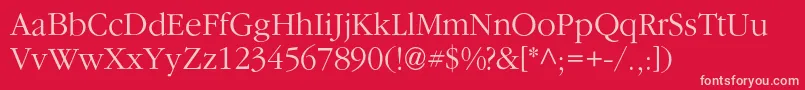 Agsaturdayc Font – Pink Fonts on Red Background