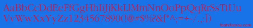 Agsaturdayc Font – Red Fonts on Blue Background