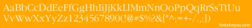 Agsaturdayc Font – White Fonts on Orange Background