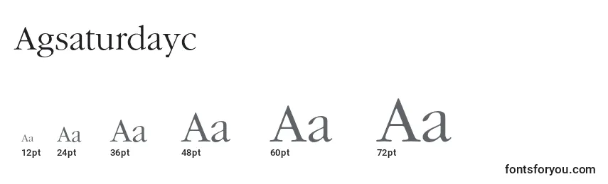 Agsaturdayc Font Sizes