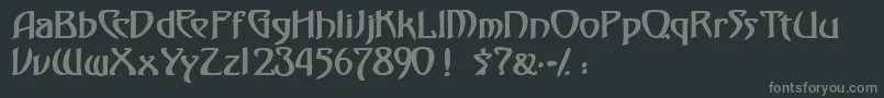 フォントFezsskBold – 黒い背景に灰色の文字