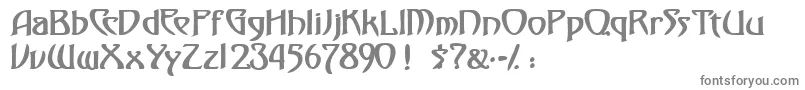 フォントFezsskBold – 白い背景に灰色の文字