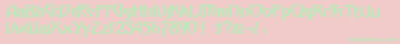 FezsskBold Font – Green Fonts on Pink Background