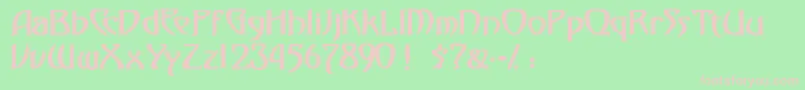 FezsskBold Font – Pink Fonts on Green Background