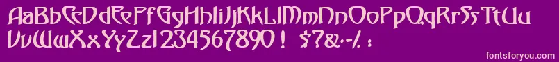 FezsskBold Font – Pink Fonts on Purple Background