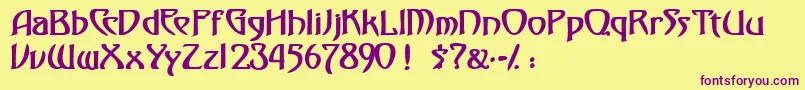 FezsskBold Font – Purple Fonts on Yellow Background