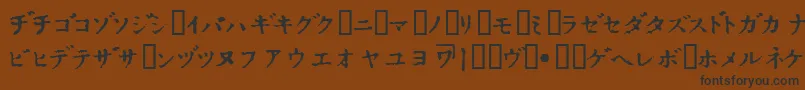 InKatakana Font – Black Fonts on Brown Background