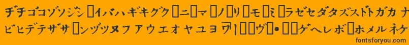 InKatakana Font – Black Fonts on Orange Background