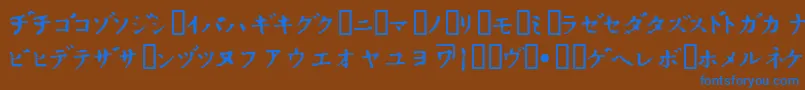 fuente InKatakana – Fuentes Azules Sobre Fondo Marrón