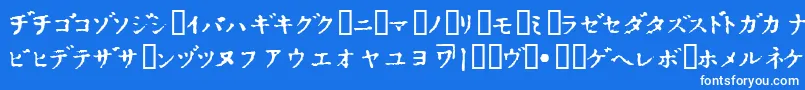 InKatakana Font – White Fonts on Blue Background