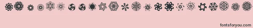 Ladoodles5 Font – Black Fonts on Pink Background