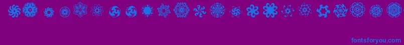 Ladoodles5 Font – Blue Fonts on Purple Background