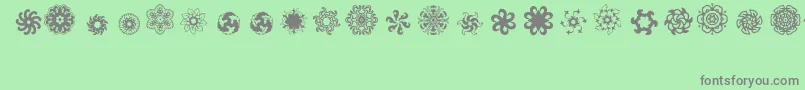 Ladoodles5 Font – Gray Fonts on Green Background