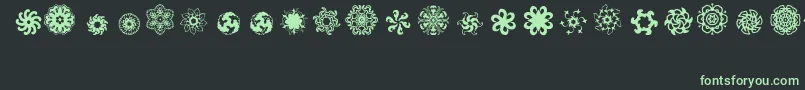 Ladoodles5 Font – Green Fonts on Black Background