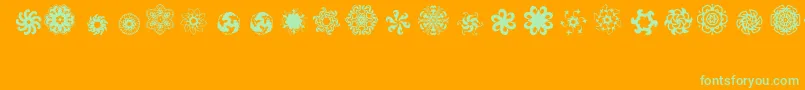 Ladoodles5 Font – Green Fonts on Orange Background