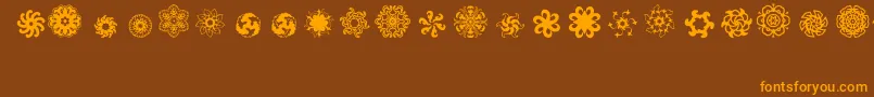 Ladoodles5 Font – Orange Fonts on Brown Background