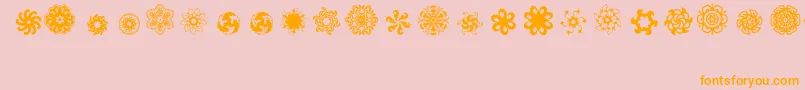 Ladoodles5 Font – Orange Fonts on Pink Background