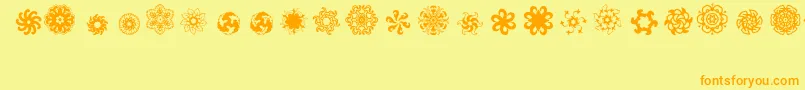 Ladoodles5 Font – Orange Fonts on Yellow Background