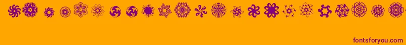 Ladoodles5 Font – Purple Fonts on Orange Background