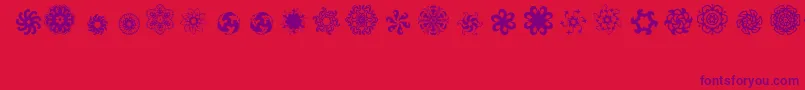 Police Ladoodles5 – polices violettes sur fond rouge