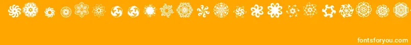 Шрифт Ladoodles5 – белые шрифты на оранжевом фоне