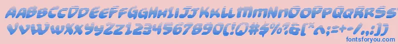 Funnypagesgradital-Schriftart – Blaue Schriften auf rosa Hintergrund