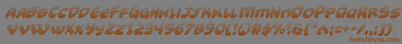 Funnypagesgradital-Schriftart – Braune Schriften auf grauem Hintergrund