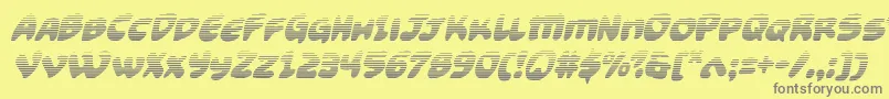 Funnypagesgradital Font – Gray Fonts on Yellow Background
