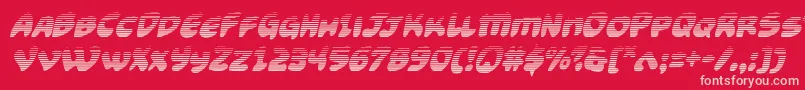Fonte Funnypagesgradital – fontes rosa em um fundo vermelho