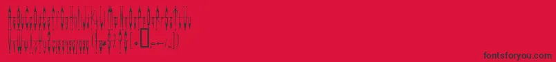 Evilclown-Schriftart – Schwarze Schriften auf rotem Hintergrund