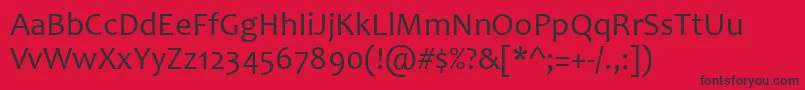Candara Font – Black Fonts on Red Background