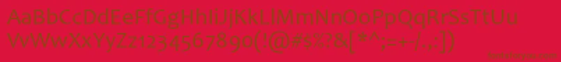 Candara Font – Brown Fonts on Red Background