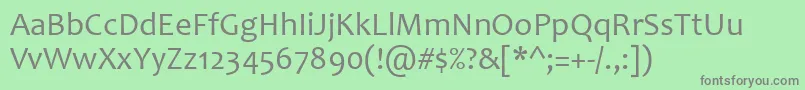 Candara Font – Gray Fonts on Green Background