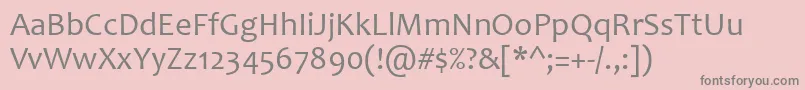 Candara Font – Gray Fonts on Pink Background