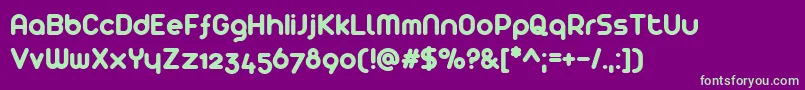 フォントArista2.0 – 紫の背景に緑のフォント
