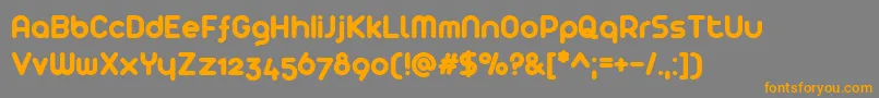 フォントArista2.0 – オレンジの文字は灰色の背景にあります。