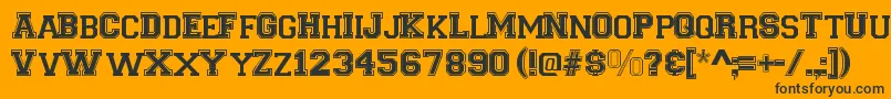 VarsityRegular Font – Black Fonts on Orange Background