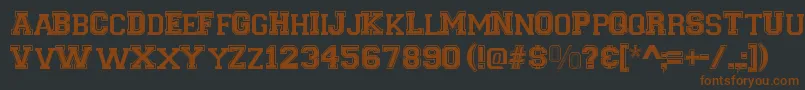 VarsityRegular Font – Brown Fonts on Black Background